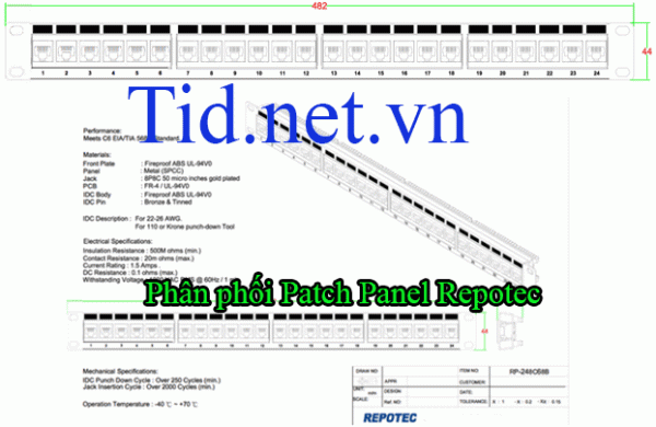 Thiet Bi Patch Panel 24 Port Xuat Xu Taiwan
