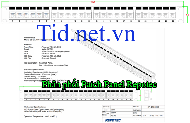 Thiet Bi Patch Panel 24 Port Xuat Xu Taiwan
