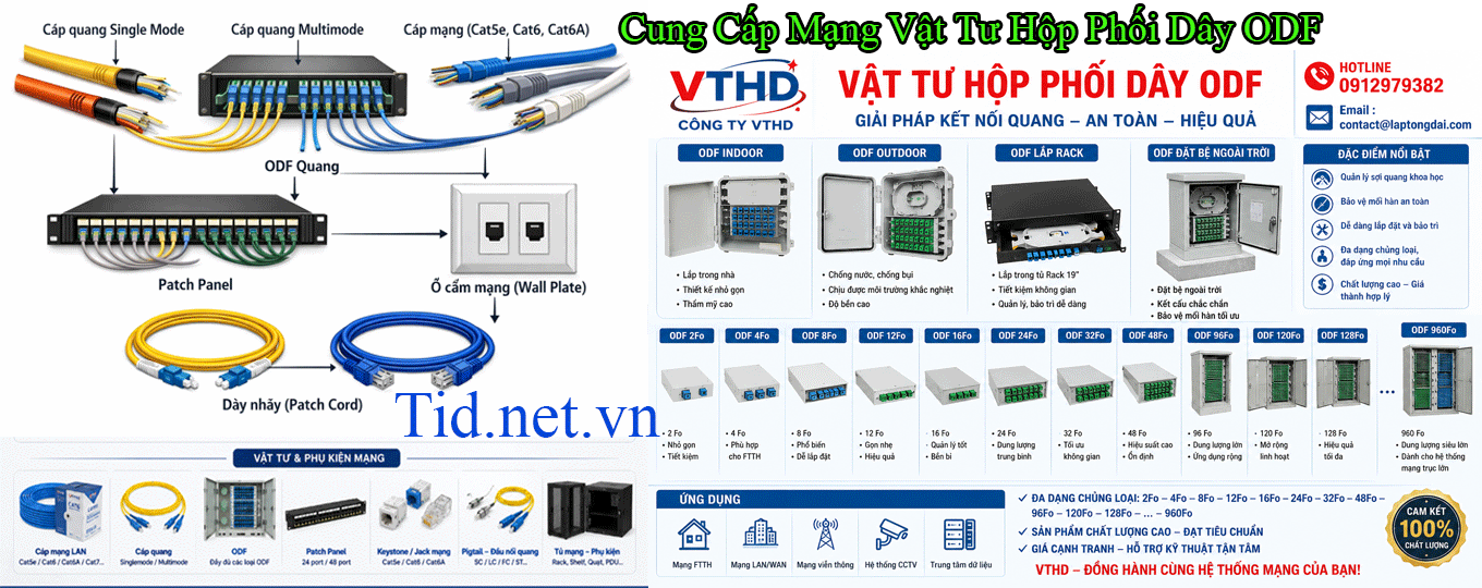 Cung Cấp Mạng Vật Tư Hộp Phối Dây ODF