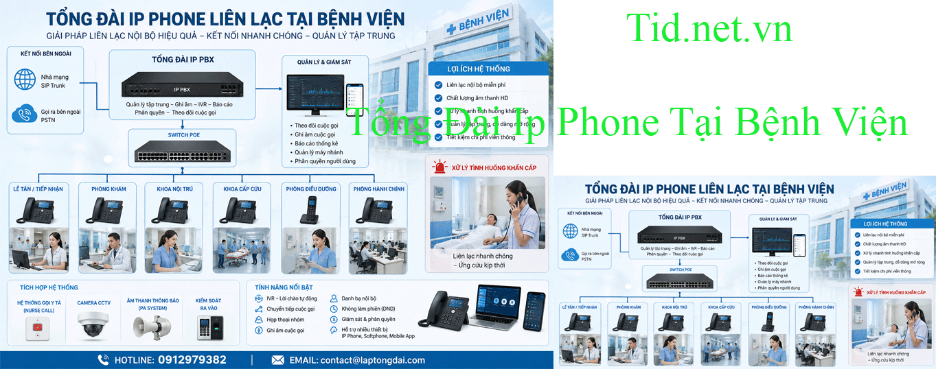 Thi Công Tổng Đài Ip Phone Tại Bệnh Viện